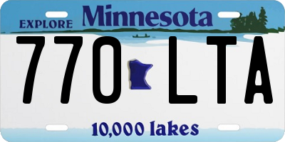 MN license plate 770LTA