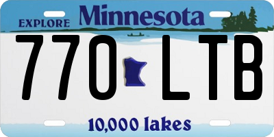 MN license plate 770LTB