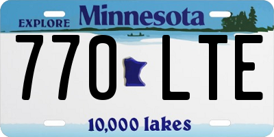 MN license plate 770LTE