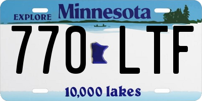 MN license plate 770LTF
