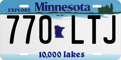 MN license plate 770LTJ