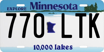 MN license plate 770LTK