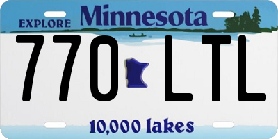 MN license plate 770LTL