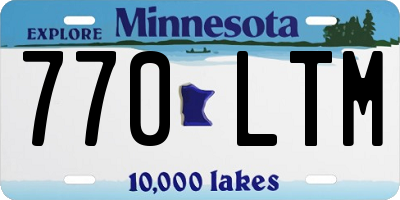 MN license plate 770LTM