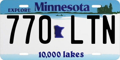 MN license plate 770LTN