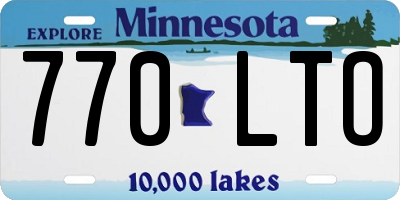 MN license plate 770LTO