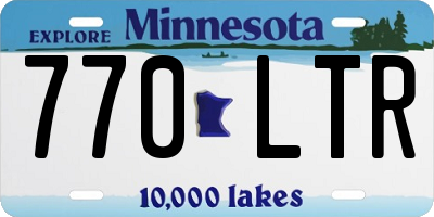 MN license plate 770LTR