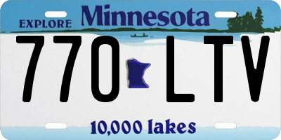 MN license plate 770LTV