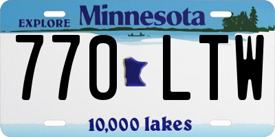 MN license plate 770LTW