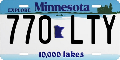 MN license plate 770LTY