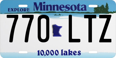 MN license plate 770LTZ