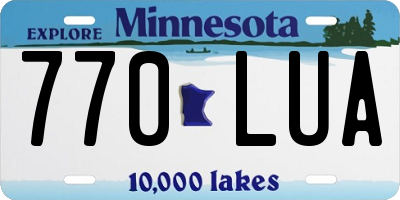 MN license plate 770LUA