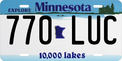 MN license plate 770LUC