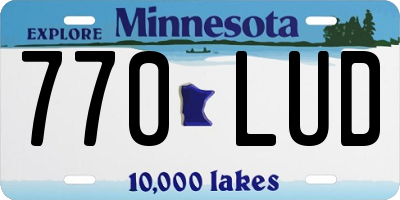MN license plate 770LUD