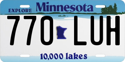 MN license plate 770LUH