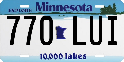 MN license plate 770LUI