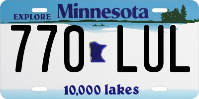 MN license plate 770LUL