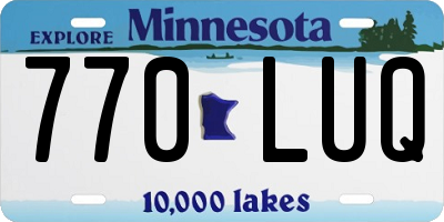 MN license plate 770LUQ