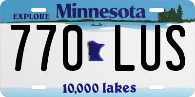 MN license plate 770LUS