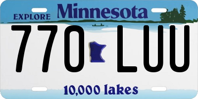MN license plate 770LUU