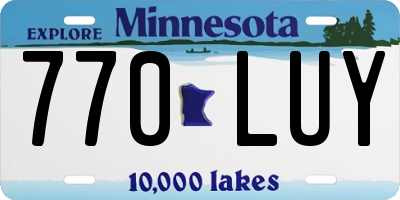 MN license plate 770LUY