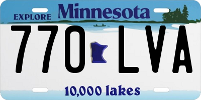 MN license plate 770LVA