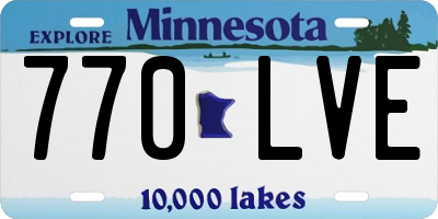 MN license plate 770LVE