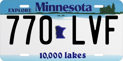 MN license plate 770LVF