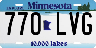 MN license plate 770LVG