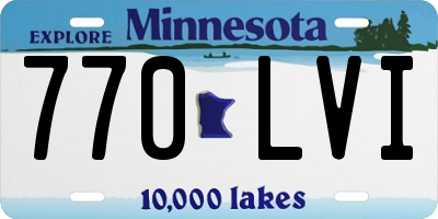 MN license plate 770LVI