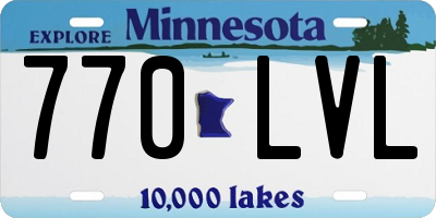 MN license plate 770LVL