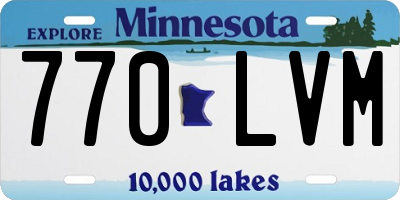 MN license plate 770LVM