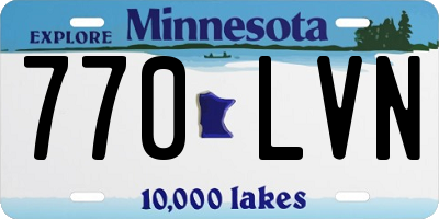 MN license plate 770LVN
