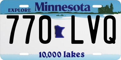 MN license plate 770LVQ