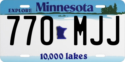 MN license plate 770MJJ