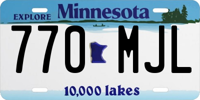 MN license plate 770MJL