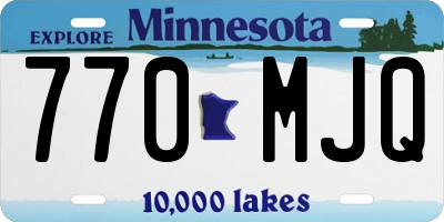 MN license plate 770MJQ