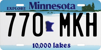MN license plate 770MKH