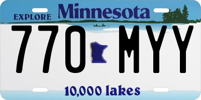 MN license plate 770MYY