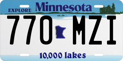 MN license plate 770MZI