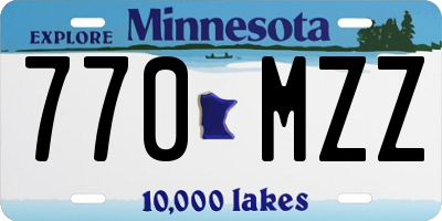 MN license plate 770MZZ