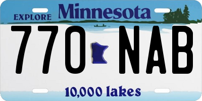 MN license plate 770NAB