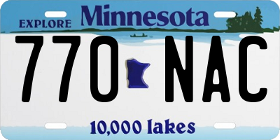 MN license plate 770NAC