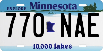 MN license plate 770NAE