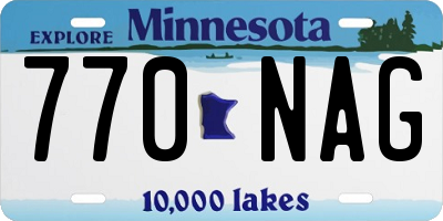 MN license plate 770NAG