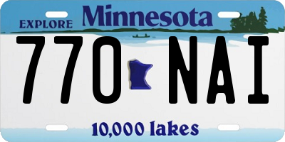 MN license plate 770NAI