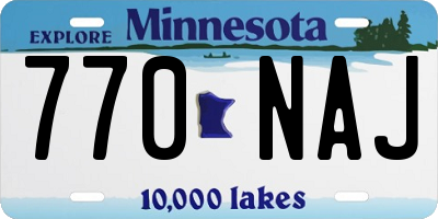 MN license plate 770NAJ