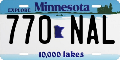 MN license plate 770NAL