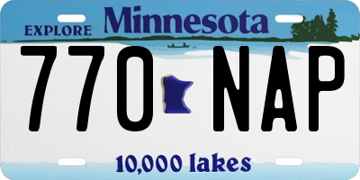 MN license plate 770NAP