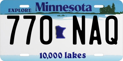 MN license plate 770NAQ